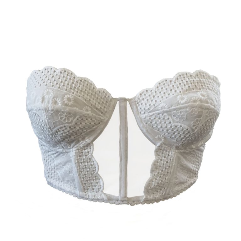 Bustier dentelle anglaise "un mariage a la campagne"