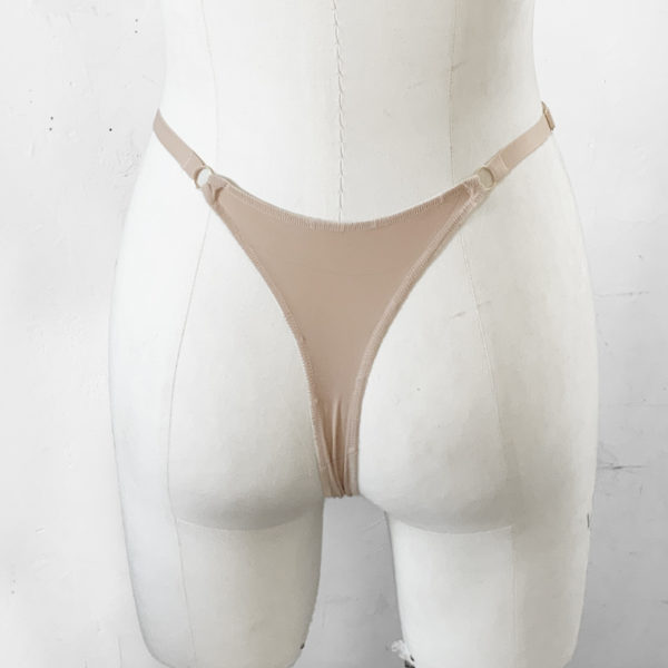 tuck ajustable pour femme trans de couleur nud vue de dos